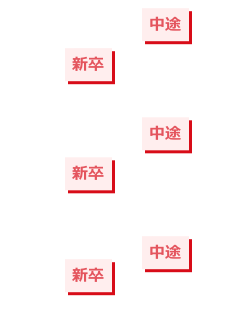 新卒・中途採用者の割合
