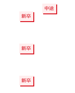 新卒、中途採用者の割合